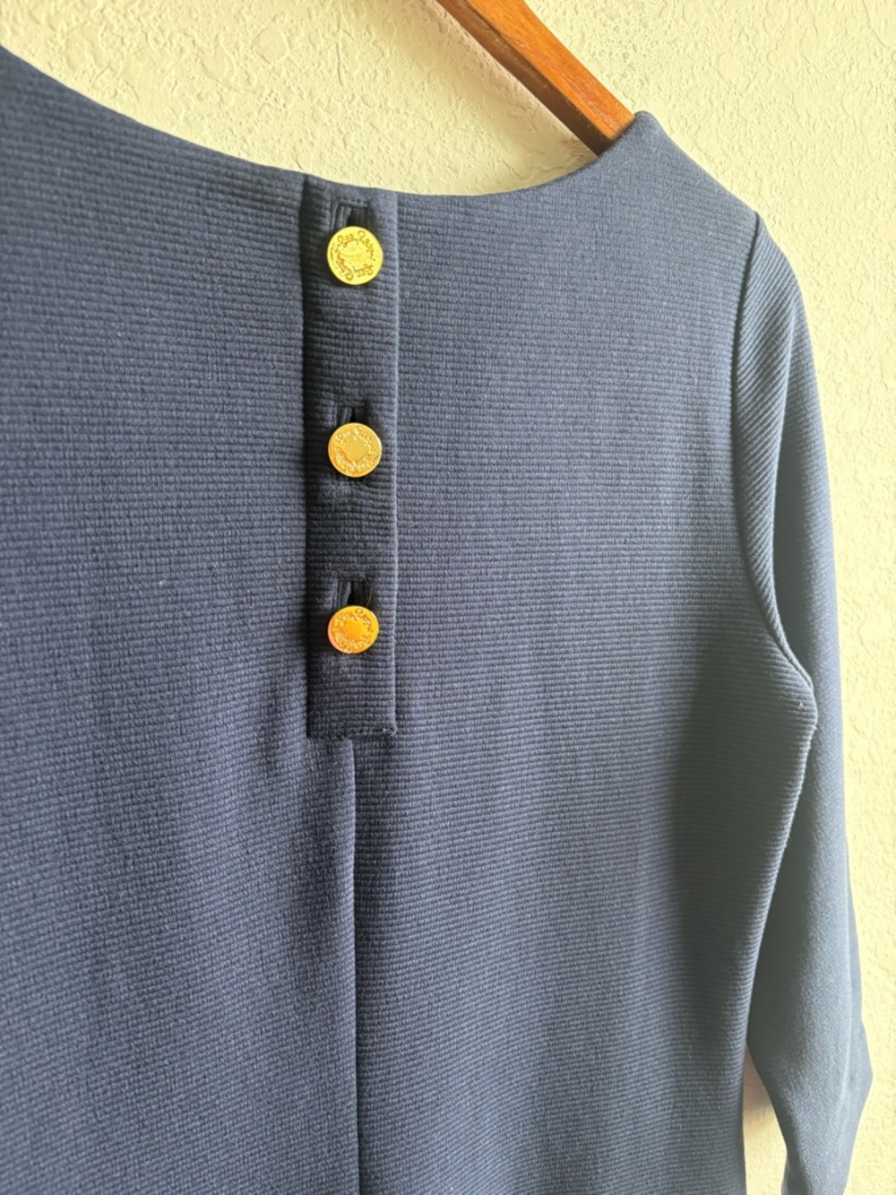 The Lilly Pulitzer Navy Charlene Shift Boat Neck Dress Medium - Picture 4 of 6